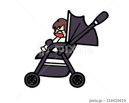 ベビーカーのイラスト素材 118429819