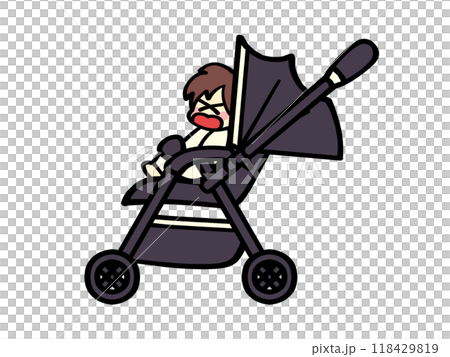 ベビーカーのイラスト素材 118429819