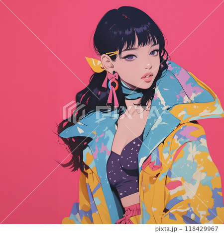 Tokyo 90's girl illustration(Generative AI) Tokyo 90's girl illustration(Generative AI) 118429967