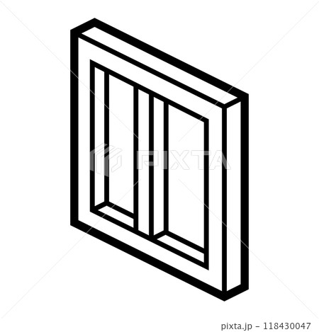 Window icon in isometry style. Repair image for website, app, logo, UI design. 118430047