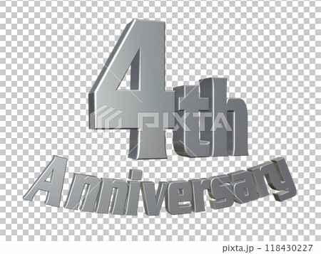 3DCG characters "4th Anniversary" Silver, Silver 118430227