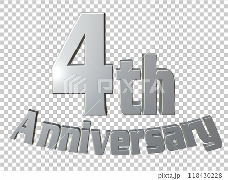 3DCG characters "4th Anniversary" Silver, Silver 118430228