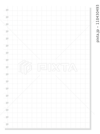 方眼紙のシンプルなノート・メモ背景　縦　サイズ比率3:4 118430493