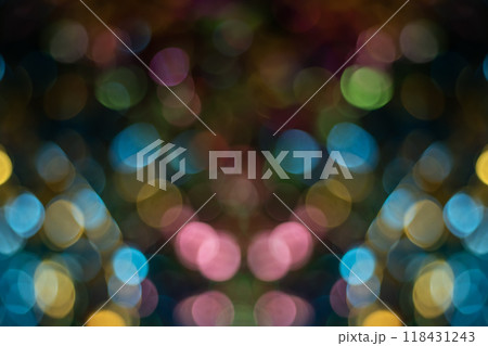 Abstract colorful bokeh defocused party lights background. Bokeh lights background. 118431243