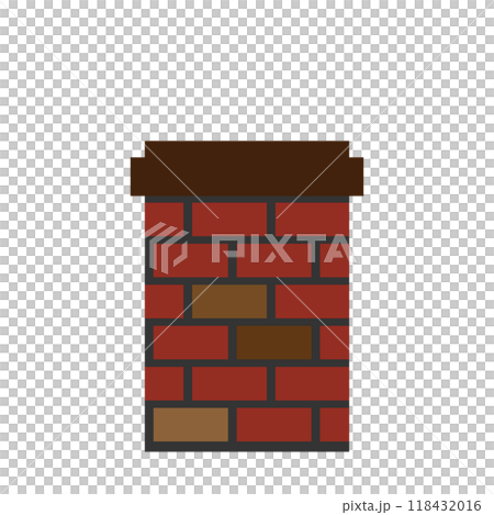 Simple brick chimney illustration 118432016
