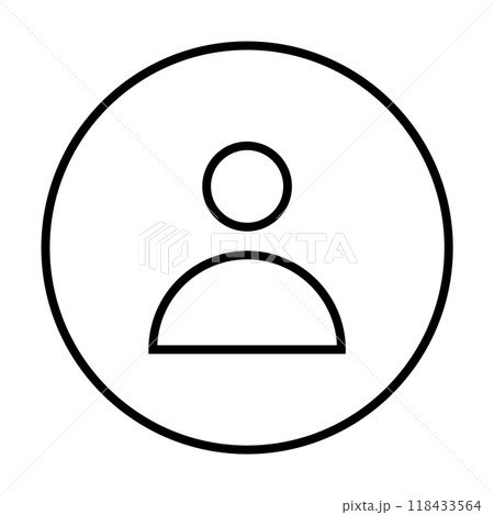 A simple black and white avatar icon of a person inside a thin circular border. Ideal for user profiles, login pages, websites, mobile apps, and social media. The design is straightforward and modern. A simple black and white avatar icon of a person inside a thin circular border. Ideal for user profiles, login pages, websites, mobile apps, and social media. The design is straightforward and modern. 118433564