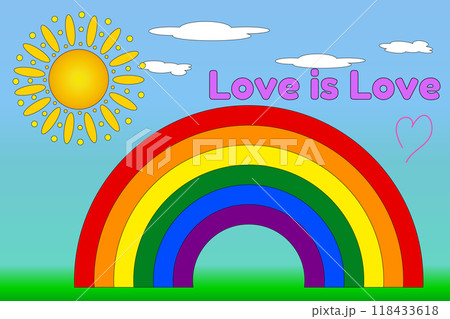 Love is Love Rainbow Illustration LGBT Pride 118433618