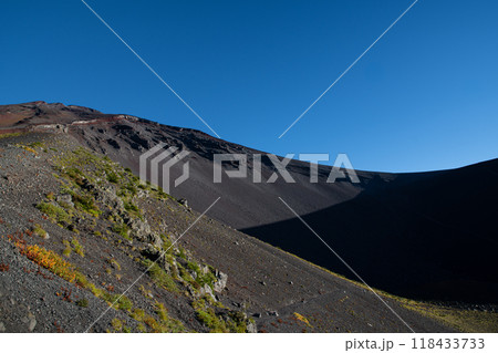 富士山の噴火口 宝永第一火口 富士山の噴火口 宝永第一火口 118433733