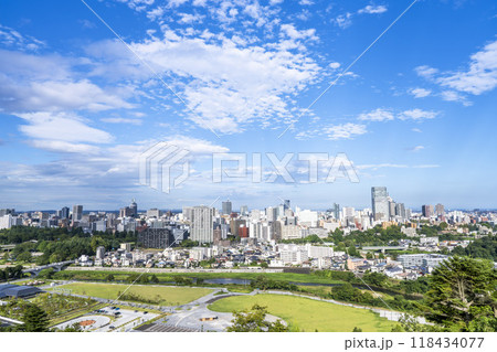 仙台城跡(青葉城)から見た秋の仙台市街 俯瞰 仙台市青葉区 仙台城跡(青葉城)から見た秋の仙台市街 俯瞰 仙台市青葉区 118434077