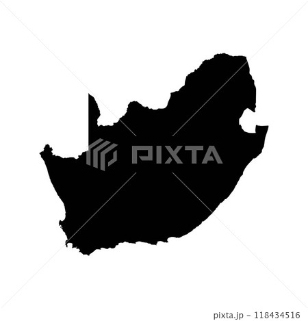 Silhouette of a South Africa Country land Map	 118434516
