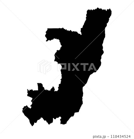 Silhouette of a Republic of the Congo Country land Map	 118434524