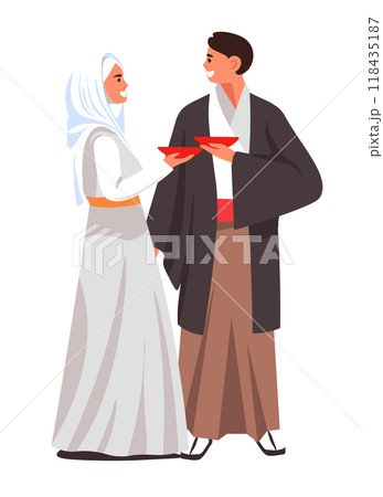 Japanese Tea Ceremony Vector Illustration 118435187