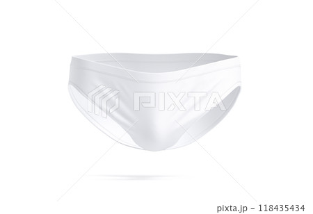 Blank white male swimming briefs mockup, front view 118435434