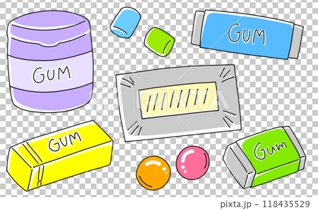 ゆるめシンプルガムセット　ベタ塗り 118435529