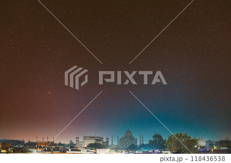 Jaipur, Rajasthan, India. Amer Fort Or Amber Fort, Amer, Rajasthan, India In sunset Time. Amer Palace Is Great Example Of Rajput Architecture. Amber Fort Principal Tourist Attraction In Jaipur. Sunset Jaipur, Rajasthan, India. Amer Fort Or Amber Fort, Amer, Rajasthan, India In sunset Time. Amer Palace Is Great Example Of Rajput Architecture. Amber Fort Principal Tourist Attraction In Jaipur. Sunset 118436538