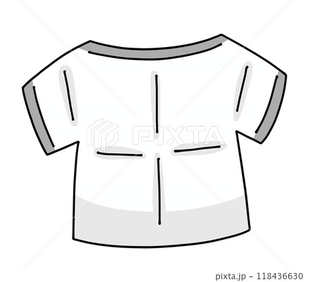 ゆるめシンプルな折り目のついた服　ベタ塗り 118436630