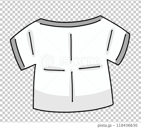 ゆるめシンプルな折り目のついた服　ベタ塗り 118436630