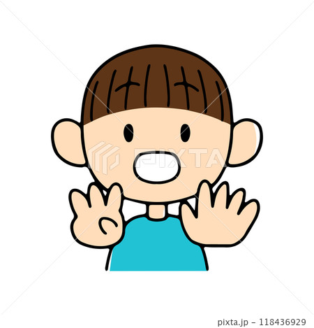 数字を手で表す男の子のイラスト8 118436929