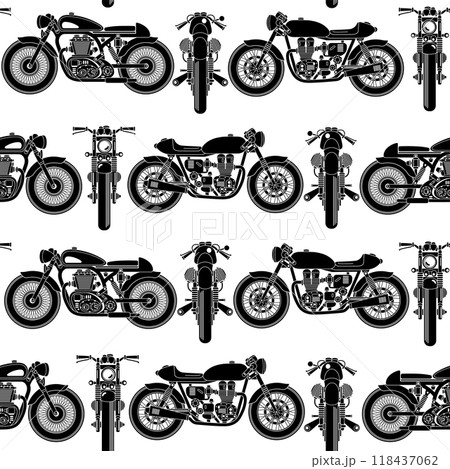 クラシックバイクを使ったシームレスパターン, クラシックバイクを使ったシームレスパターン, 118437062