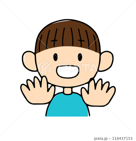 数字を手で表す男の子のイラスト1 118437153