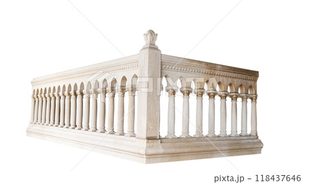 stone railing isolated 118437646