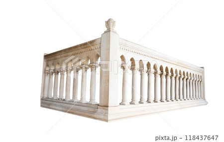 stone railing isolated 118437647