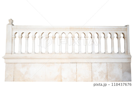 stone railing isolated 118437676