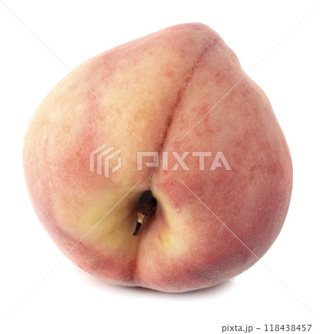 ripe peaches with vibrant pink and orange isolated on a white background ripe peaches with vibrant pink and orange isolated on a white background 118438457