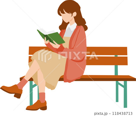 読書中の女性のイラスト 118438713