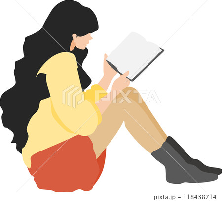読書中の女性のイラスト 118438714