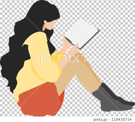 読書中の女性のイラスト 118438714