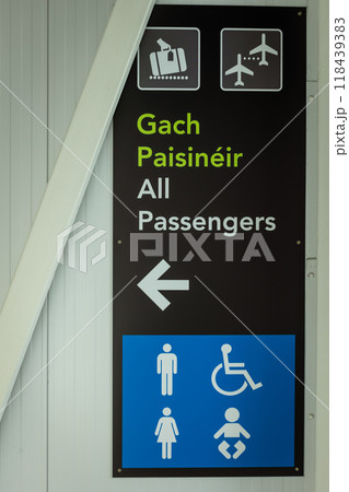 アイルランド　ダブリンへ向かう　飛行機・空港 118439383