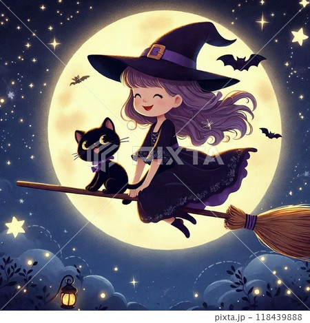 星と月に包まれた魔女と黒猫の冒険 118439888