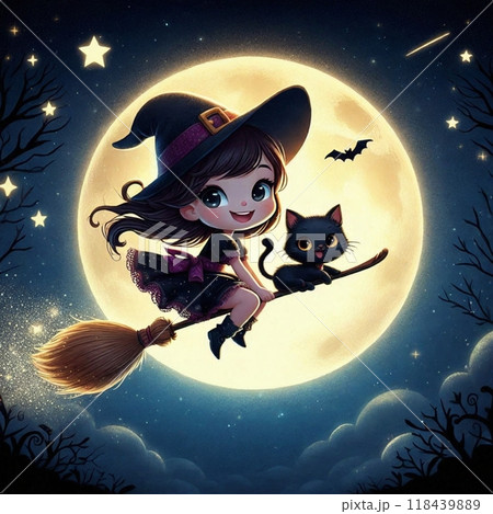 星と月に包まれた魔女と黒猫の冒険 118439889