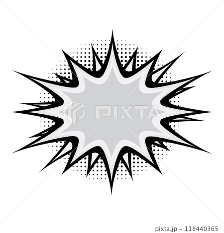 Explosion Pop art cartoon comic isolated. Vector illustration 118440365