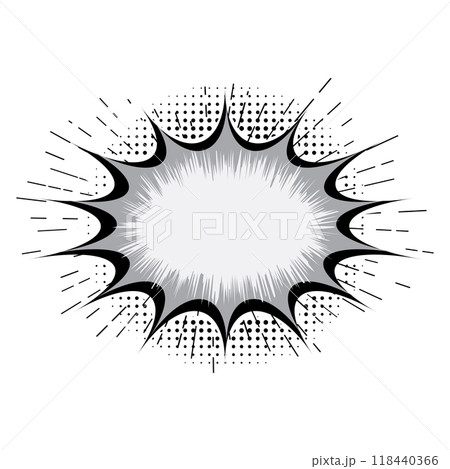 Explosion Pop art cartoon comic isolated. Vector illustration 118440366