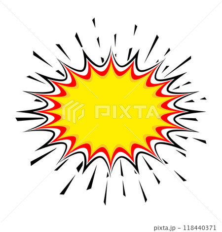 Explosion Pop art cartoon comic isolated. Vector illustration 118440371