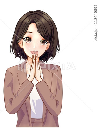 驚くスーツの女性 驚くスーツの女性 118440893