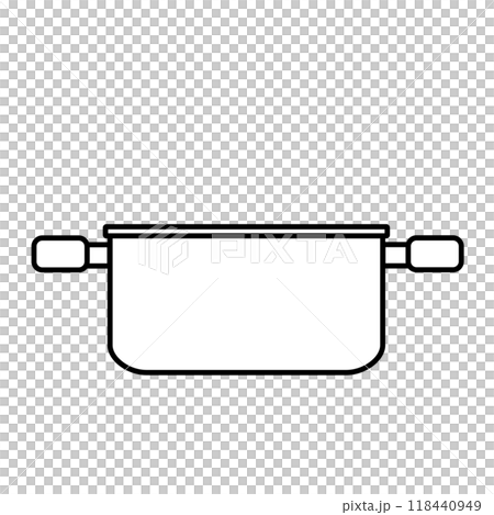 Simple illustration of a two-handled pot Simple illustration of a two-handled pot 118440949