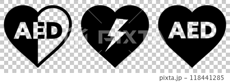 AEDのアイコン 黒 AEDのアイコン 黒 118441285