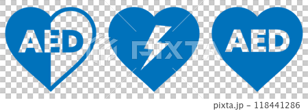 AEDのアイコン 青 118441286