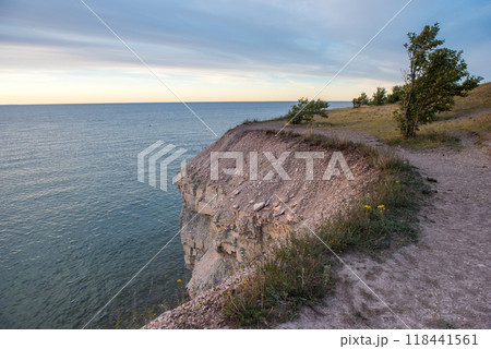 Panga cliff. Panga, Saaremaa Island, Baltic Sea, Estonia 118441561