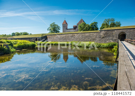 Kuressaare Castle in Estonia, Saaremaa. Medieval fortifications in Estonia Kuressaare Castle in Estonia, Saaremaa. Medieval fortifications in Estonia 118441572