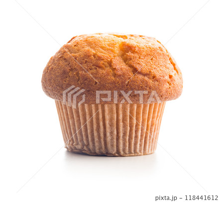 Sweet muffin cakes isolated on white background. Sweet muffin cakes isolated on white background. 118441612