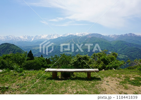 小谷村 眺望の郷から眺めるパノラマ絶景 小谷村 眺望の郷から眺めるパノラマ絶景 118441839