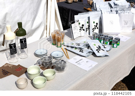 Japanese tea and tea items are sold at the Japanese festivals in Copenhagen Japanese tea and tea items are sold at the Japanese festivals in Copenhagen 118442105