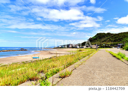 大崎海水浴場周辺を望む(新潟県柏崎市)【2024.9】 118442709
