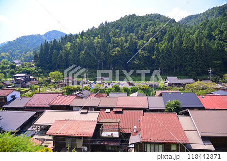 古い町並みが再現された妻籠宿 古い町並みが再現された妻籠宿 118442871