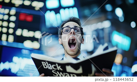 株式市場パニック：苦悩するトレーダー 118443652