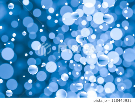 水色の玉ボケのある背景イメージ素材 118443935